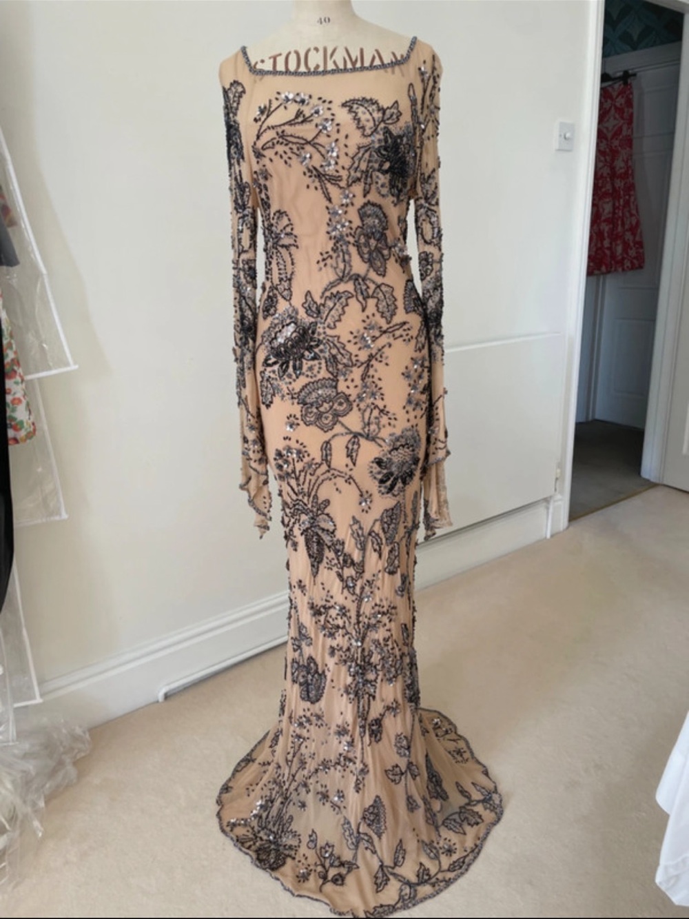 Jenny Packham vintage hand embellished gown